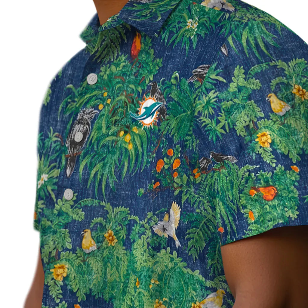 Miami Dolphins Hawaiian Shirt - Bird Canopy | Moonbestprint