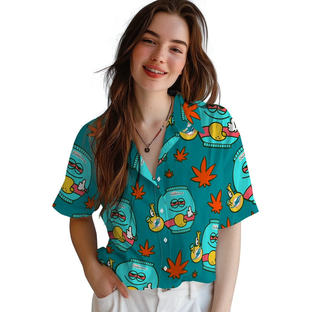 Miami Dolphins Hawaiian Shirt - Chill Vibe | Moonbestprint