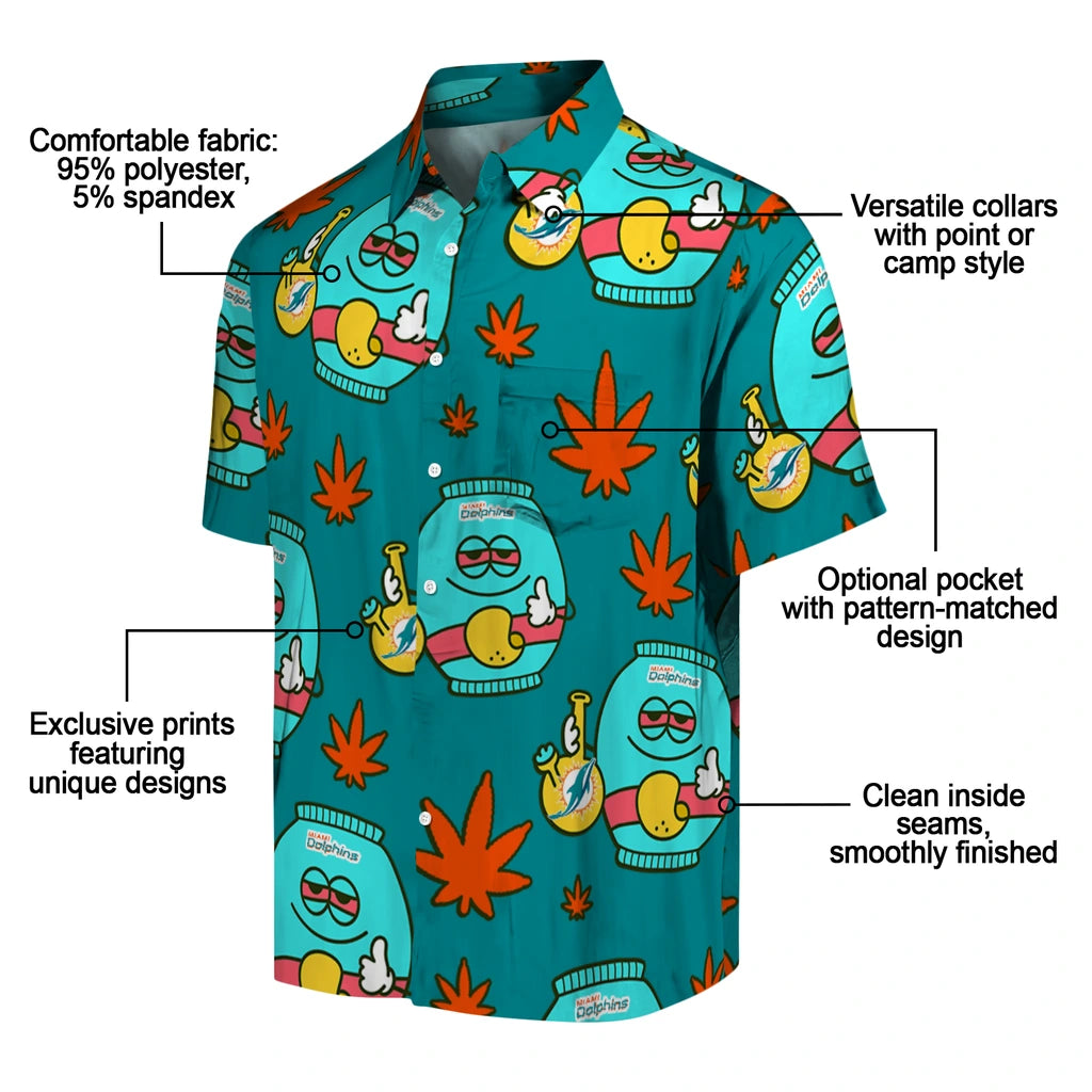 Miami Dolphins Hawaiian Shirt - Chill Vibe | Moonbestprint