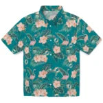 Miami Dolphins Hawaiian Shirt - Flamingo and Hibiscus | Moonbestprint