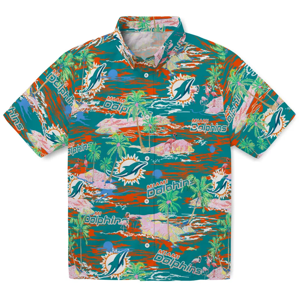 Miami Dolphins Flamingo Retreat 2026 Hawaiian Shirt – Moonbestprint