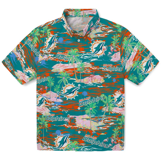 Miami Dolphins Flamingo Retreat 2026 Hawaiian Shirt – Moonbestprint
