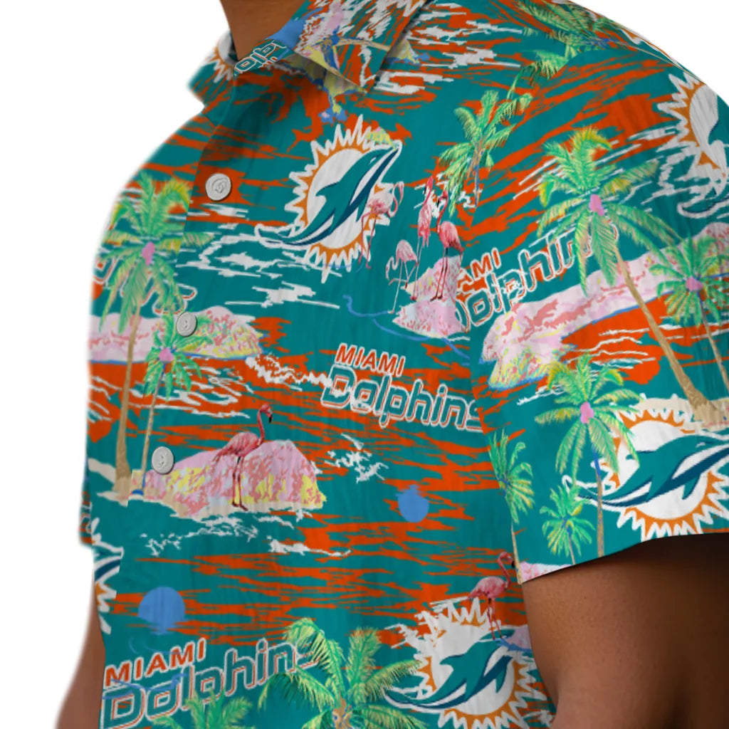 Miami Dolphins Flamingo Retreat 2026 Hawaiian Shirt – Moonbestprint