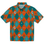Miami Dolphins Hawaiian Shirt - Golfing Plaid | Moonbestprint