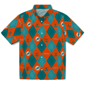 Miami Dolphins Hawaiian Shirt - Golfing Plaid | Moonbestprint