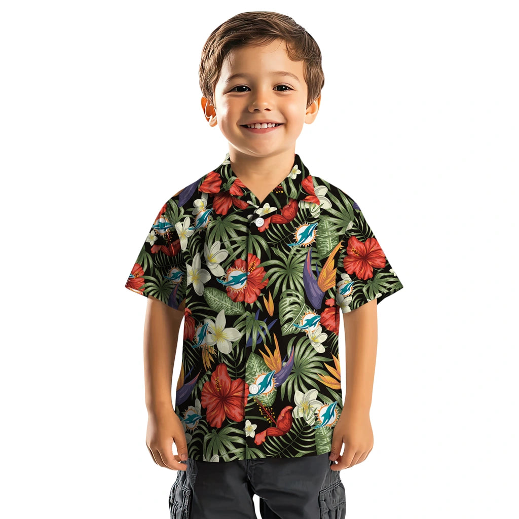 Miami Dolphins Hawaiian Shirt - Hawaii Floral Hibiscus | Moonbestprint