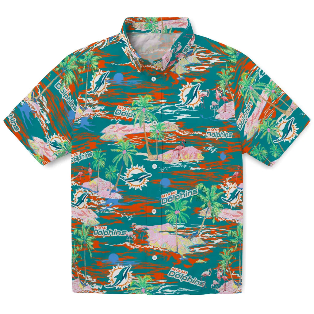Miami Dolphins Hawaiian Shirt - Hawaii Island | Moonbestprint