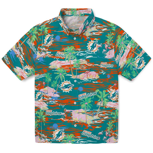 Miami Dolphins Hawaiian Shirt - Hawaii Island | Moonbestprint