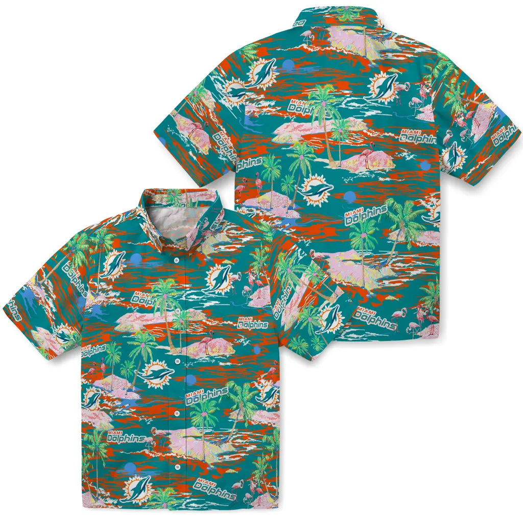Miami Dolphins Hawaiian Shirt - Hawaii Island | Moonbestprint