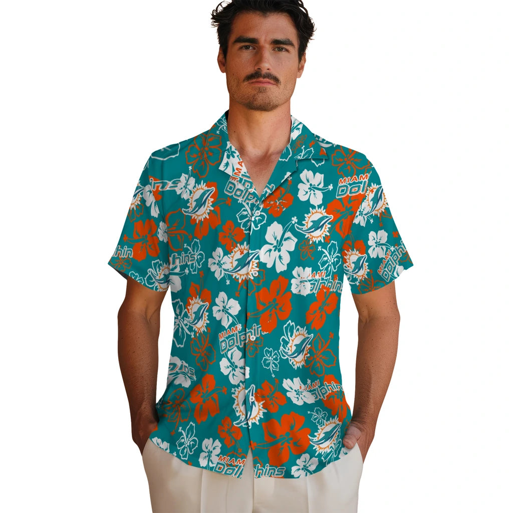 Miami Dolphins Hibiscus Bloom Hawaiian Shirt – Moonbestprint