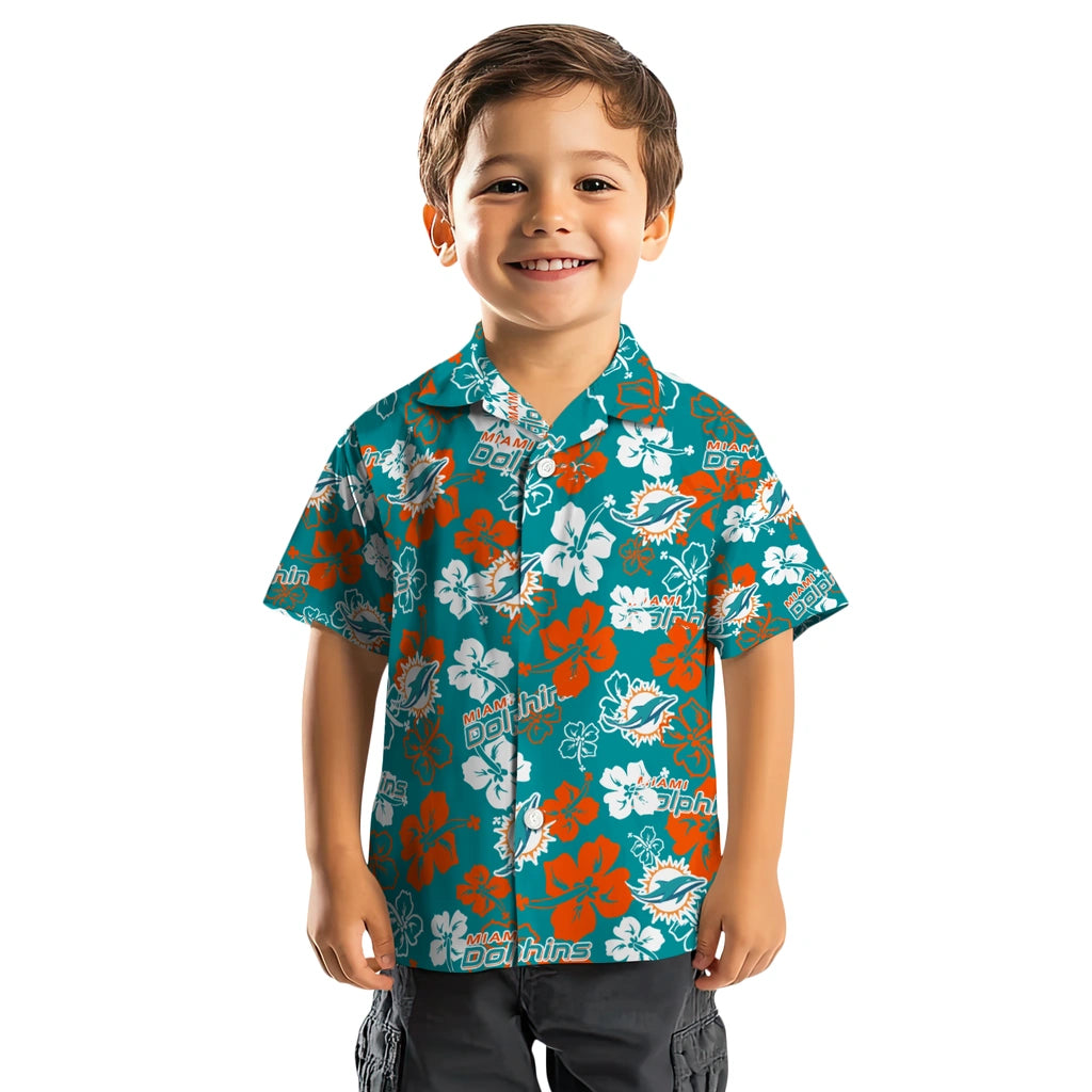 Miami Dolphins Hibiscus Bloom Hawaiian Shirt – Moonbestprint