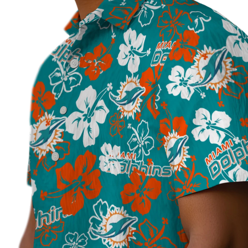 Miami Dolphins Hibiscus Bloom Hawaiian Shirt – Moonbestprint