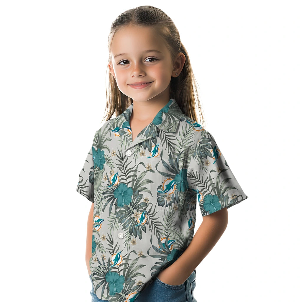 Miami Dolphins Hawaiian Shirt - Hibiscus Designs | Moonbestprint