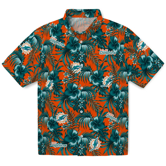 Miami Dolphins Hawaiian Shirt - Hibiscus Exotic | Moonbestprint