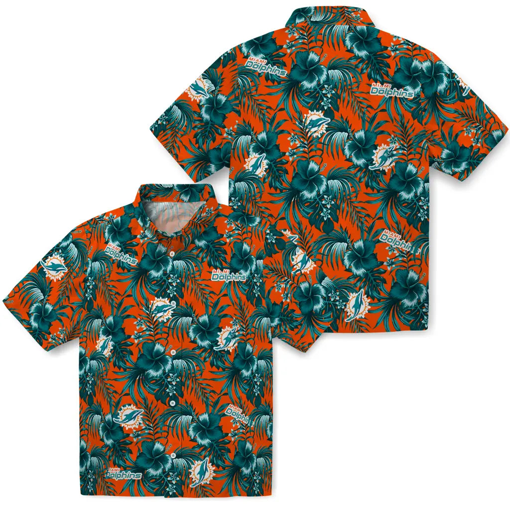 Miami Dolphins Hawaiian Shirt - Hibiscus Exotic | Moonbestprint