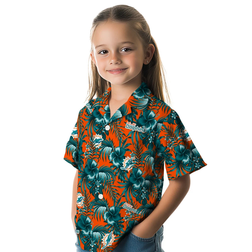 Miami Dolphins Hawaiian Shirt - Hibiscus Exotic | Moonbestprint