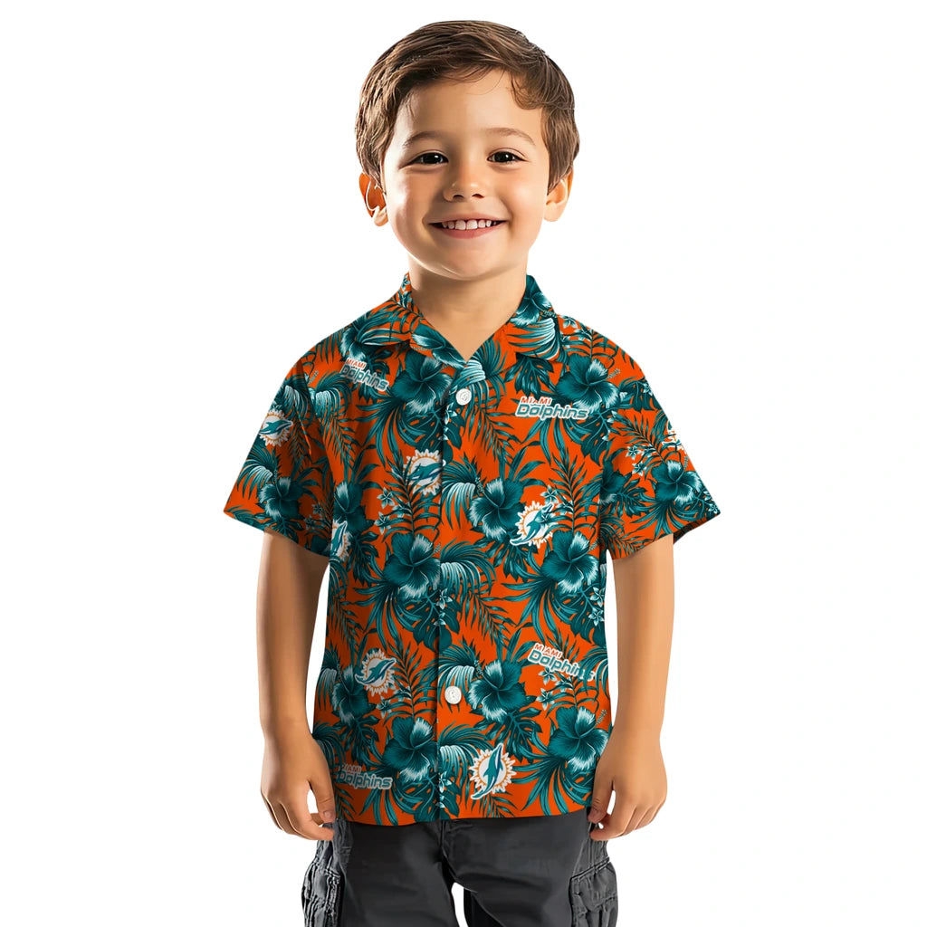 Miami Dolphins Hawaiian Shirt - Hibiscus Exotic | Moonbestprint