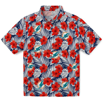 Miami Dolphins Hawaiian Shirt - Hibiscus Fiesta | Moonbestprint