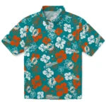Miami Dolphins Hawaiian Shirt - Hibiscus Flower Design | Moonbestprint