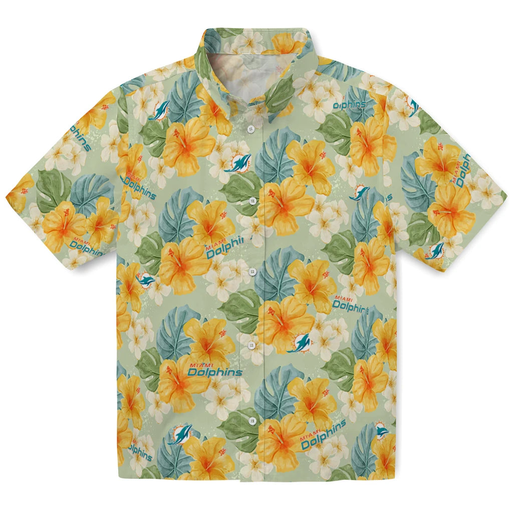 Miami Dolphins Hawaiian Shirt - Hibiscus Mood | Moonbestprint
