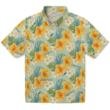 Miami Dolphins Hawaiian Shirt - Hibiscus Mood | Moonbestprint