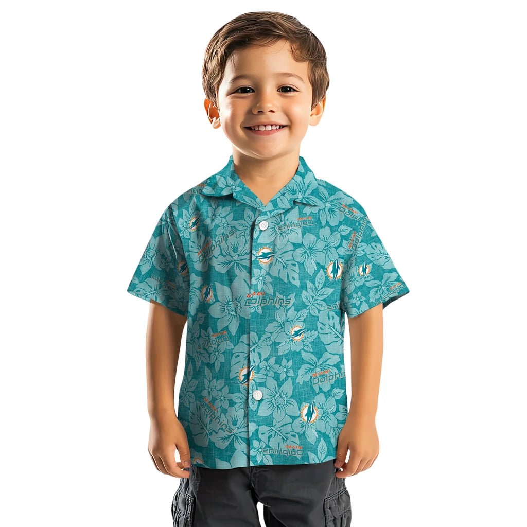 Miami Dolphins Hawaiian Shirt - Hibiscus Oasis | Moonbestprint