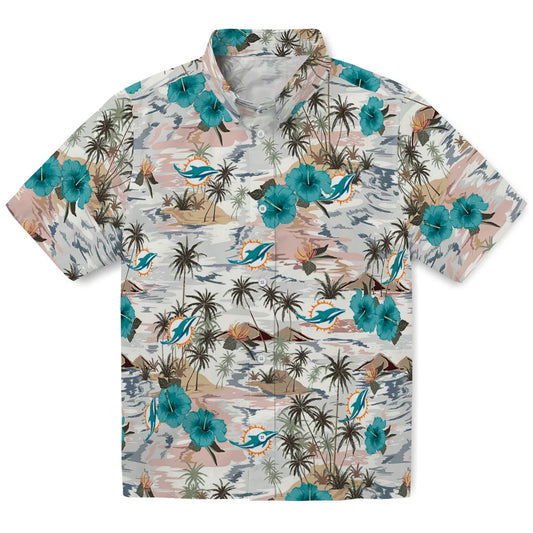 Miami Dolphins Hawaiian Shirt - Hibiscus Seaside | Moonbestprint