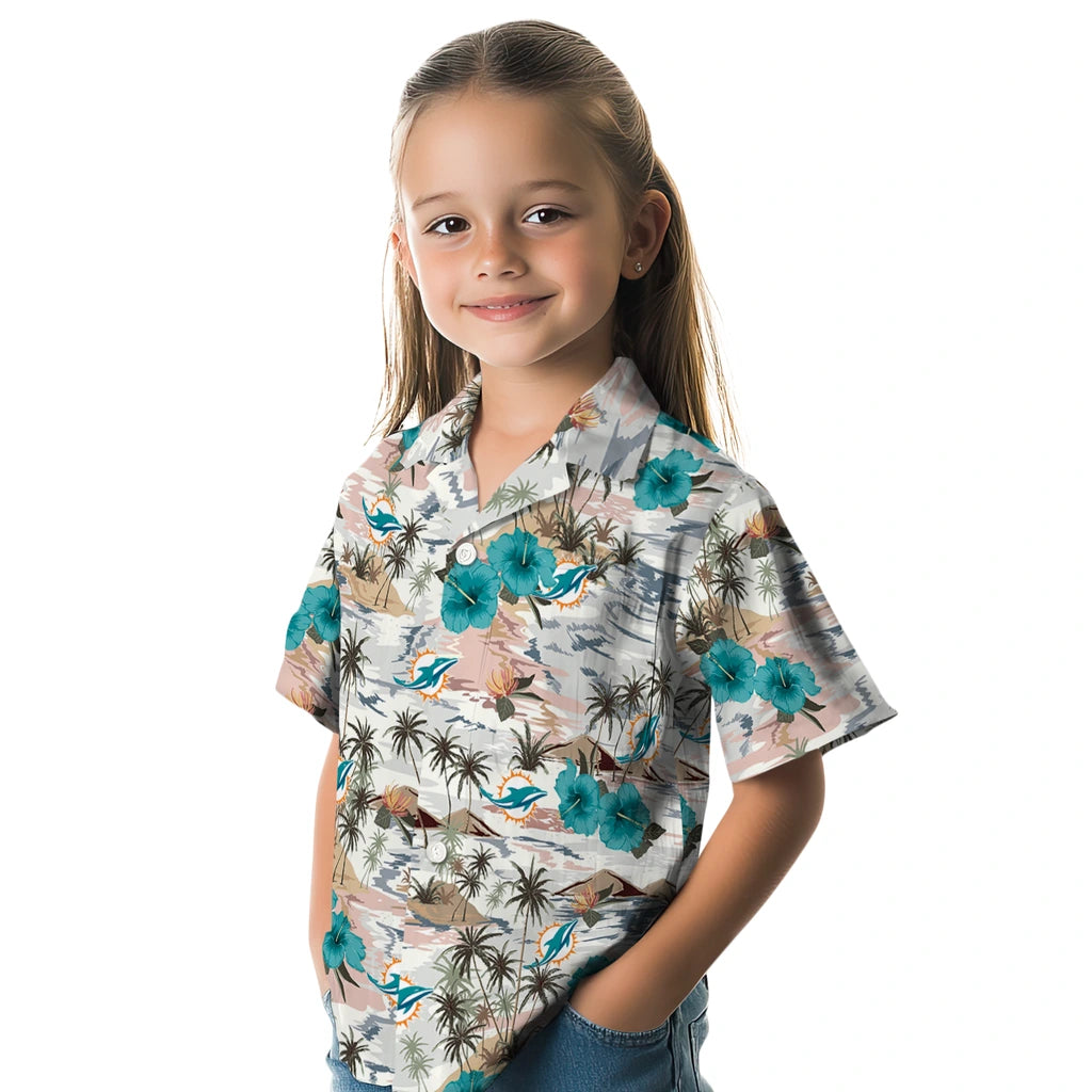 Miami Dolphins Hawaiian Shirt - Hibiscus Seaside | Moonbestprint