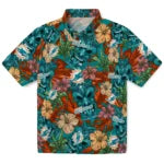 Miami Dolphins Hawaiian Shirt - Hibiscus Tiki Jungle | Moonbestprint