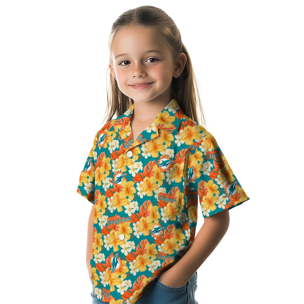 Miami Dolphins Hawaiian Shirt - Hibiscus Tropics | Moonbestprint