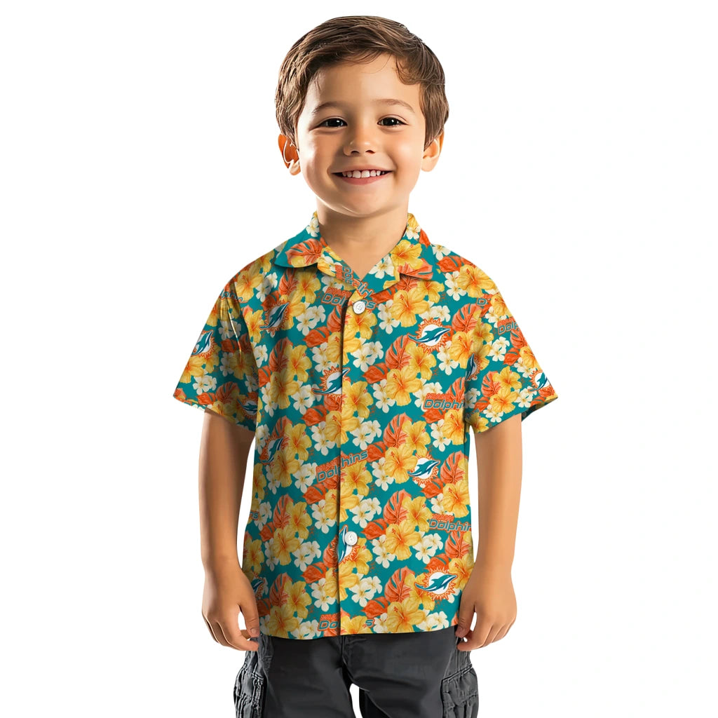 Miami Dolphins Hawaiian Shirt - Hibiscus Tropics | Moonbestprint