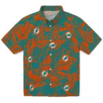 Miami Dolphins Hawaiian Shirt - Monstera Layer | Moonbestprint