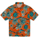 Miami Dolphins Hawaiian Shirt - Palm Sunset | Moonbestprint