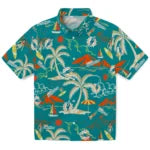 Miami Dolphins Hawaiian Shirt - Palm Tree Island | Moonbestprint