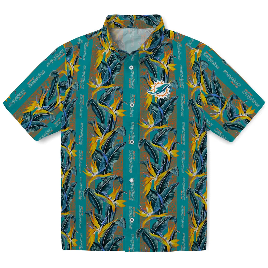 Miami Dolphins Hawaiian Shirt - Paradise Vines | Moonbestprint