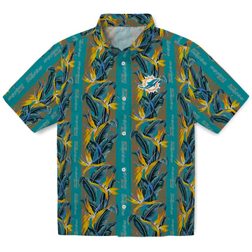 Miami Dolphins Hawaiian Shirt - Paradise Vines | Moonbestprint