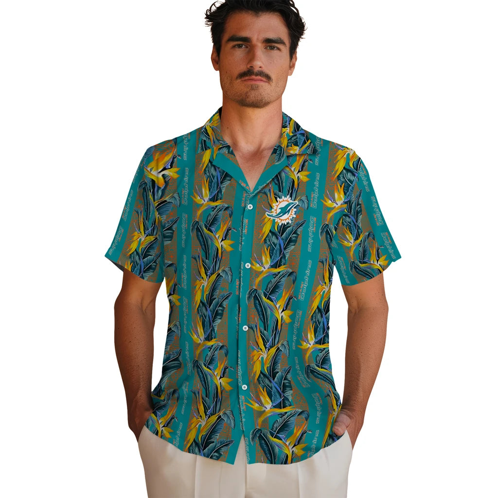 Miami Dolphins Hawaiian Shirt - Paradise Vines | Moonbestprint