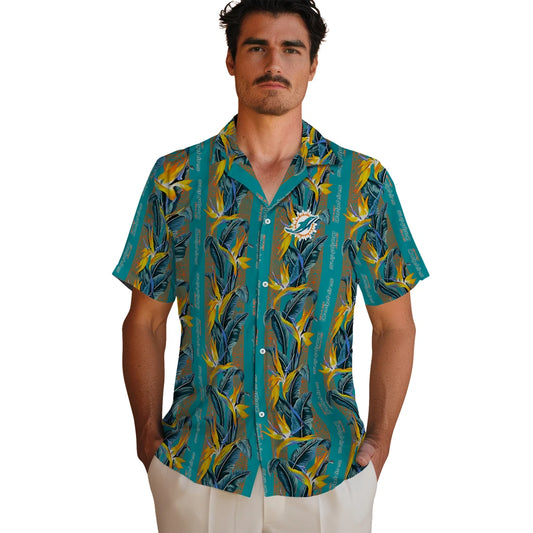 Miami Dolphins Hawaiian Shirt - Paradise Vines | Moonbestprint