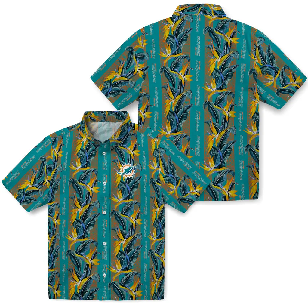 Miami Dolphins Hawaiian Shirt - Paradise Vines | Moonbestprint