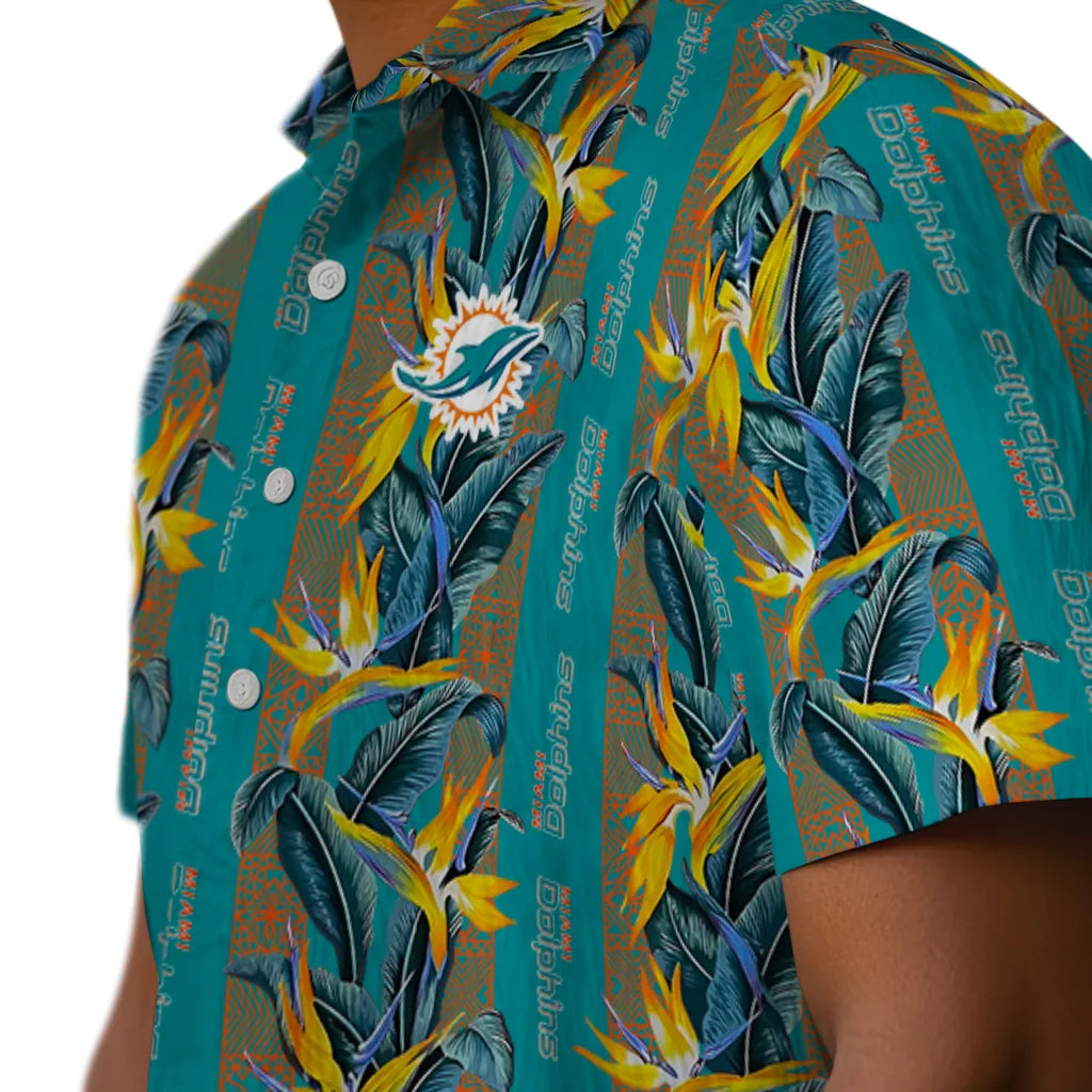 Miami Dolphins Hawaiian Shirt - Paradise Vines | Moonbestprint