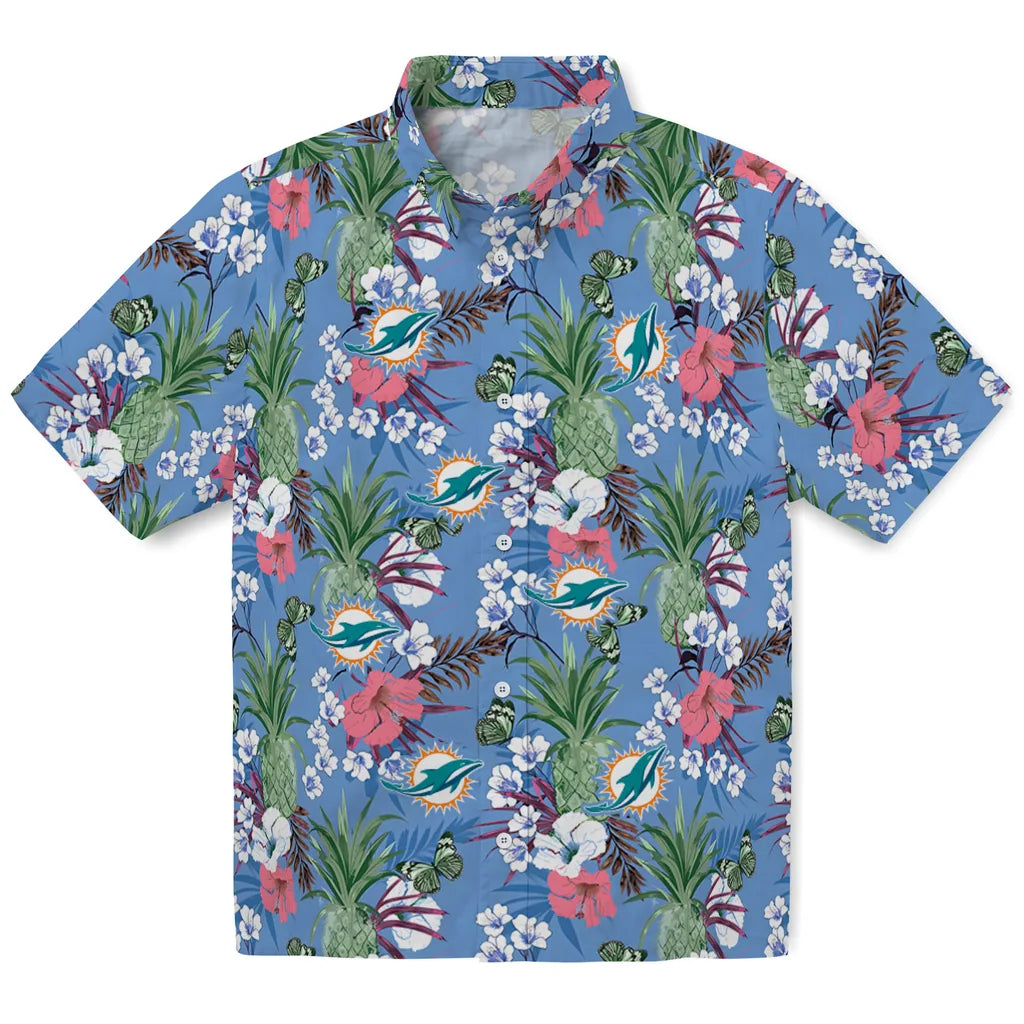 Miami Dolphins Hawaiian Shirt - Pineapple Bouquet | Moonbestprint