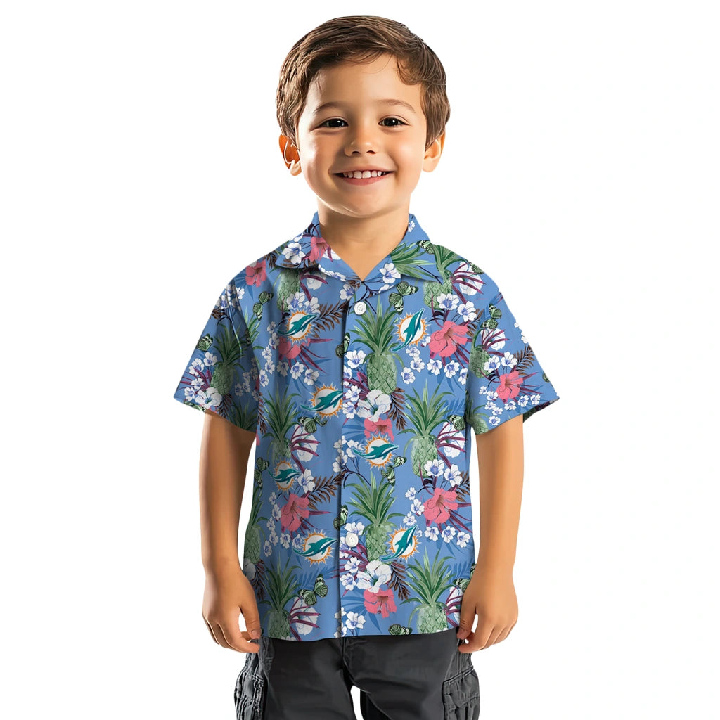 Miami Dolphins Hawaiian Shirt - Pineapple Bouquet | Moonbestprint