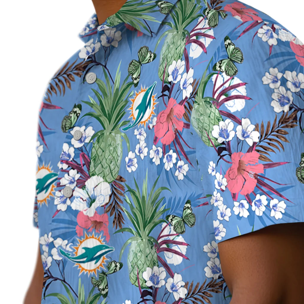 Miami Dolphins Hawaiian Shirt - Pineapple Bouquet | Moonbestprint