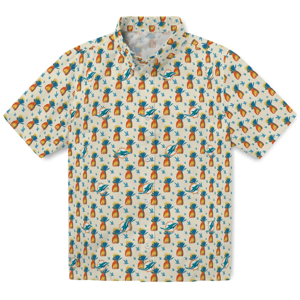 Miami Dolphins Hawaiian Shirt - Pineapple Delight | Moonbestprint