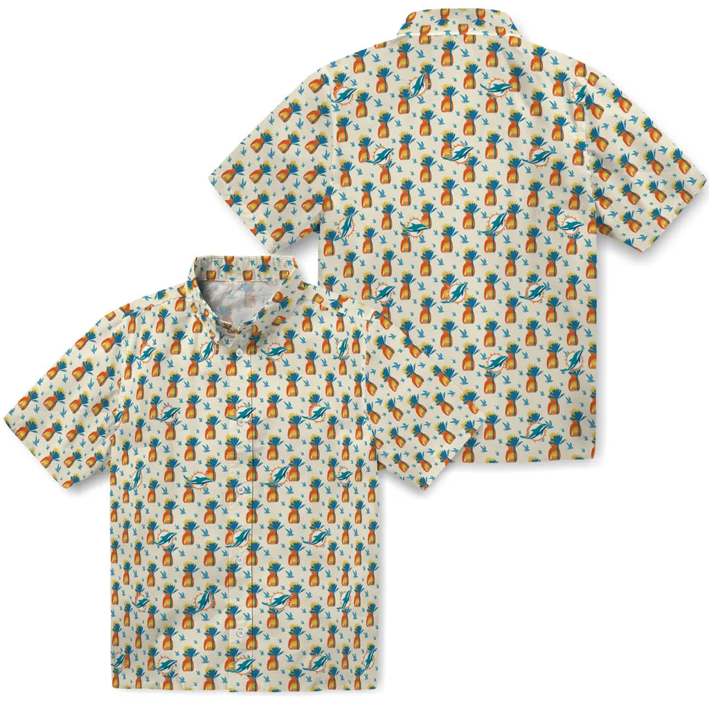Miami Dolphins Hawaiian Shirt - Pineapple Delight | Moonbestprint
