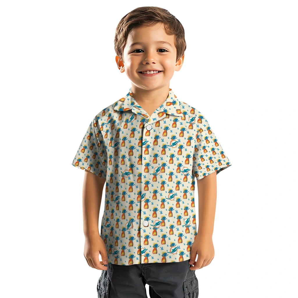 Miami Dolphins Hawaiian Shirt - Pineapple Delight | Moonbestprint