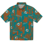 Miami Dolphins Hawaiian Shirt - Turtle Lines | Moonbestprint