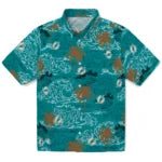 Miami Dolphins Hawaiian Shirt - Wave Palm | Moonbestprint