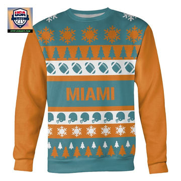 Miami Football Ugly Christmas Sweater ? Usalast