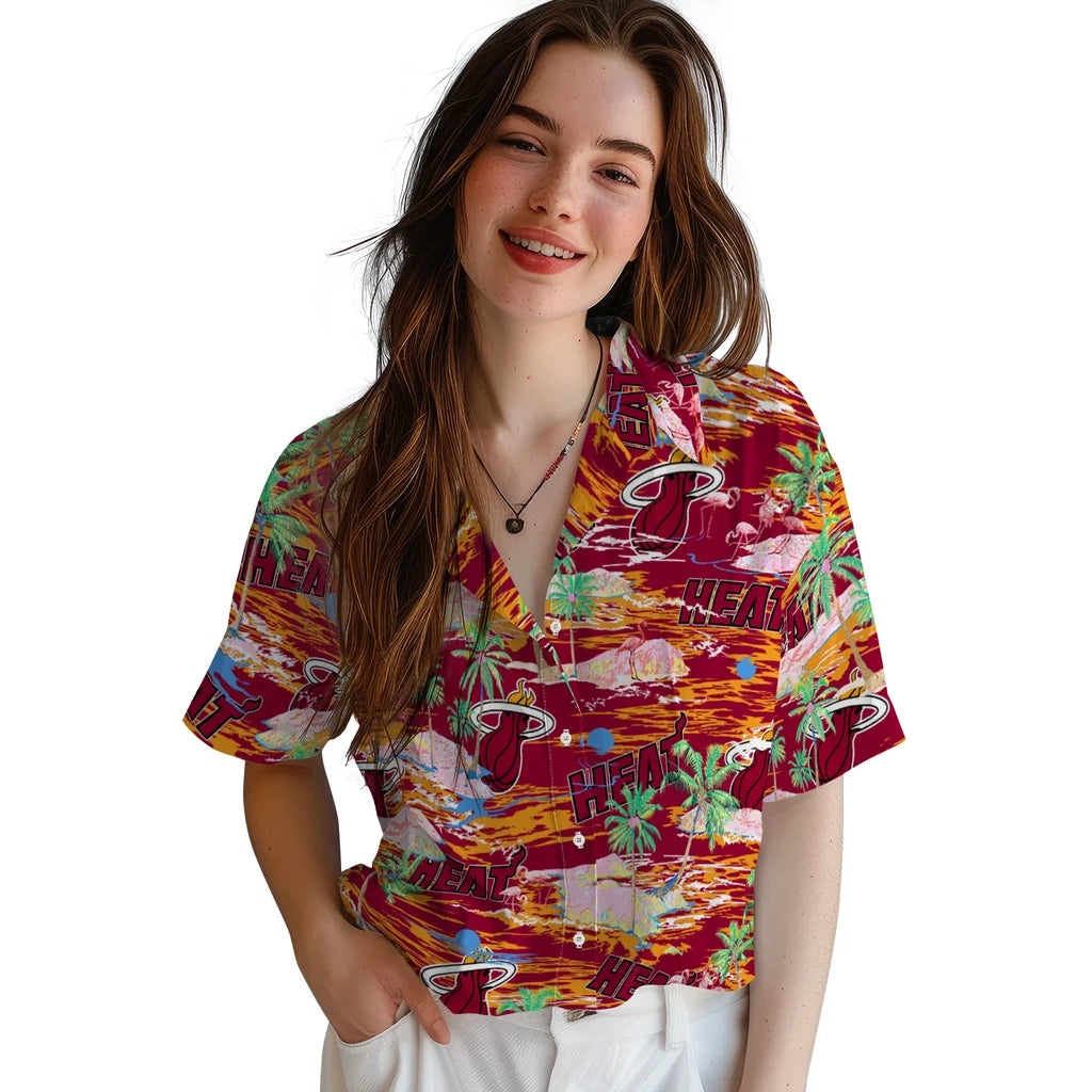 Miami Heat Flamingo Retreat 2026 Hawaiian Shirt – Moonbestprint